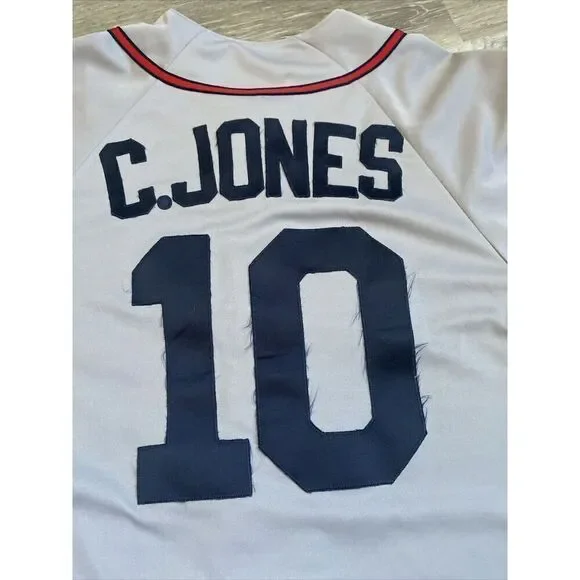 Majestic Authentic Atlanta Braves #10 Chipper Jones Baseball